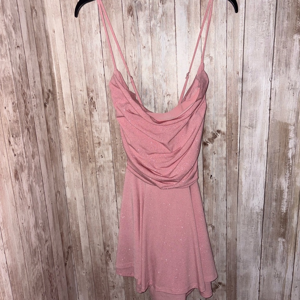 Windsor Pink Glitter Mini Dress